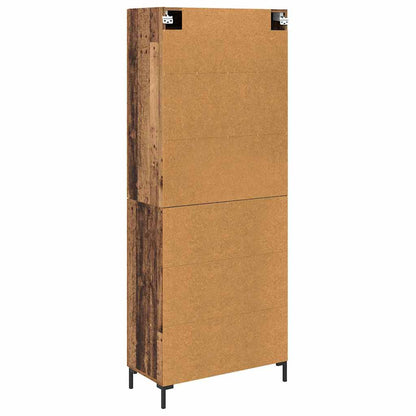 vidaXL Highboard 2 pcs Old Wood Engineered Wood