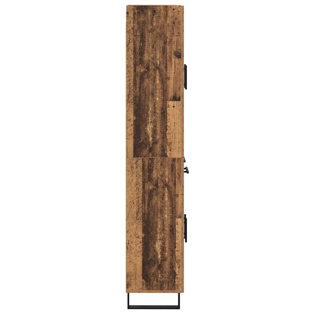 vidaXL Highboard Old Wood 69.5 x 34 x 180 cm Engineered Wood