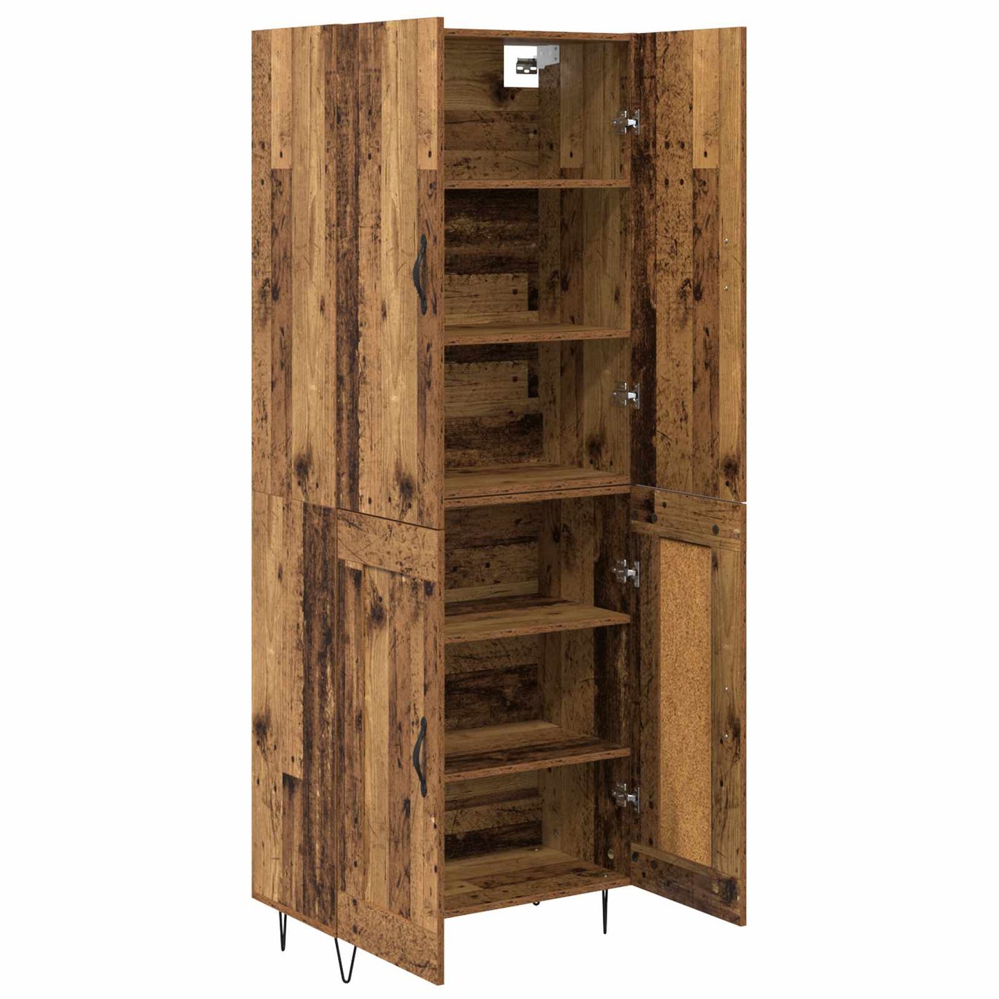 vidaXL Highboard 2 pcs Old Wood Engineered Wood
