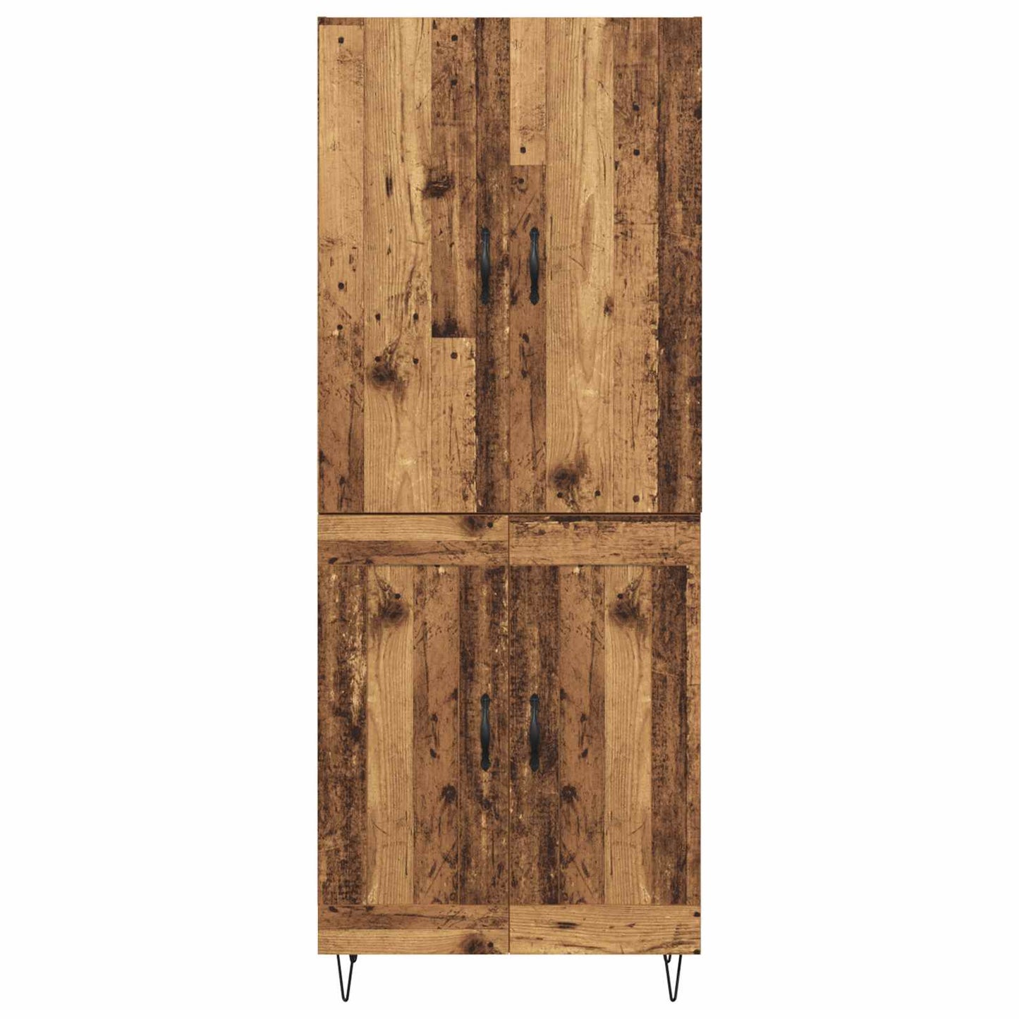 vidaXL Highboard 2 pcs Old Wood Engineered Wood