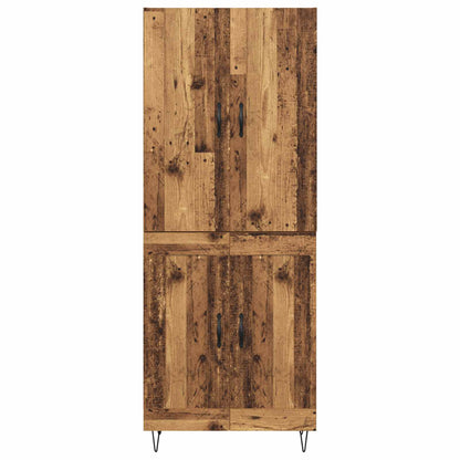 vidaXL Highboard 2 pcs Old Wood Engineered Wood