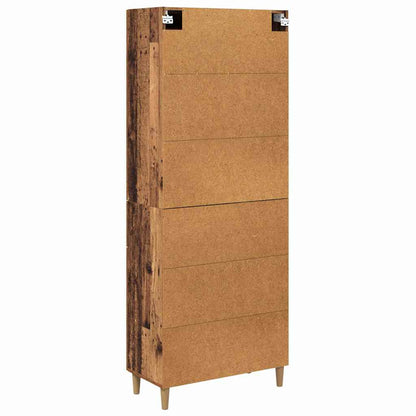 vidaXL Highboard Old Wood 69.5 x 34 x 180 cm Engineered Wood