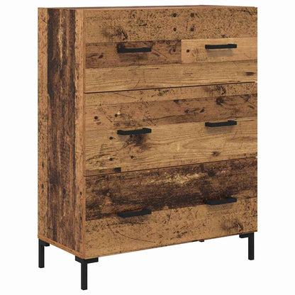 vidaXL Highboard with Drawer 2 pcs Old Wood Engineered Wood