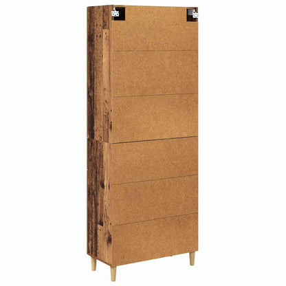 vidaXL Highboard Old Wood 69.5 x 34 x 180 cm Engineered Wood