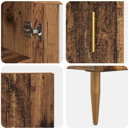 vidaXL Highboard 2 pcs Old Wood Engineered Wood