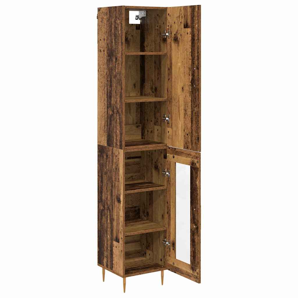 vidaXL Highboard 2 pcs Old Wood Engineered Wood