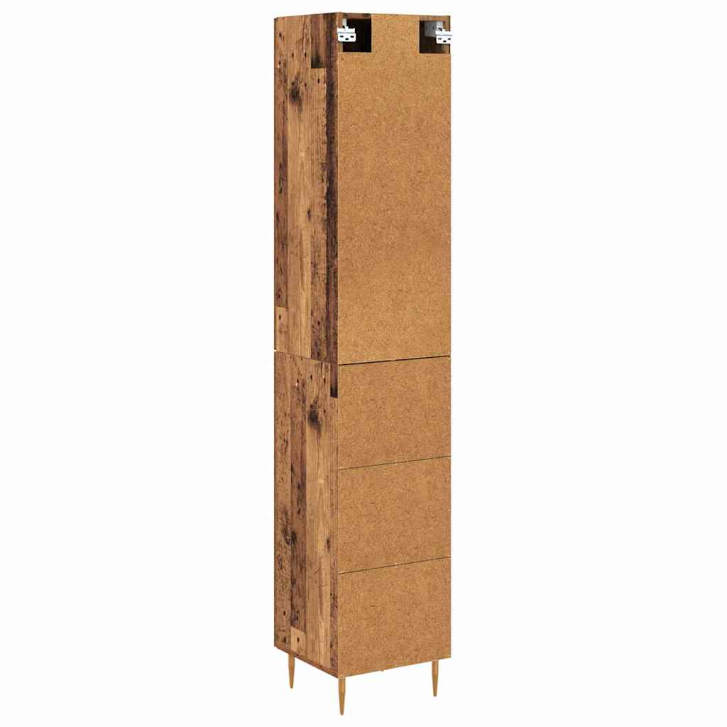 vidaXL Highboard 2 pcs Old Wood Engineered Wood