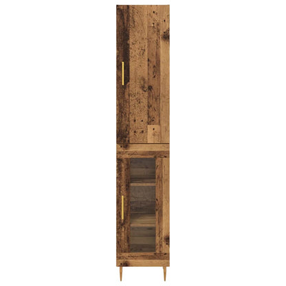 vidaXL Highboard 2 pcs Old Wood Engineered Wood