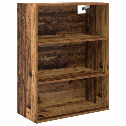 vidaXL Highboard Old Wood 69.5 x 34 x 180 cm Engineered Wood and Glass