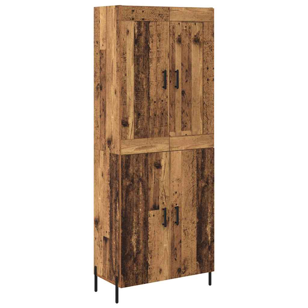 vidaXL Highboard 2 pcs Old Wood Engineered Wood
