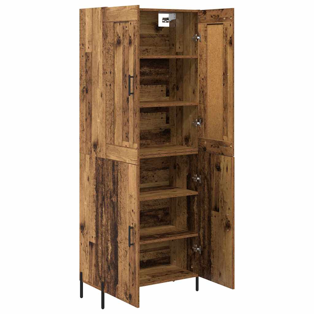 vidaXL Highboard 2 pcs Old Wood Engineered Wood