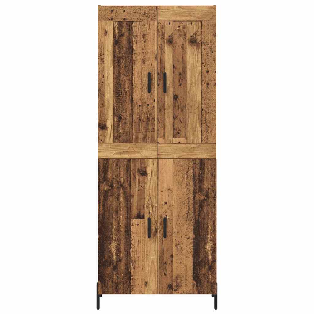 vidaXL Highboard 2 pcs Old Wood Engineered Wood