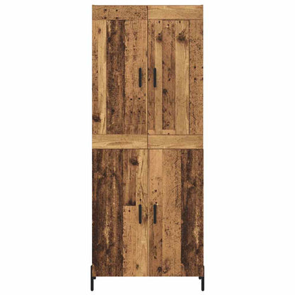 vidaXL Highboard 2 pcs Old Wood Engineered Wood