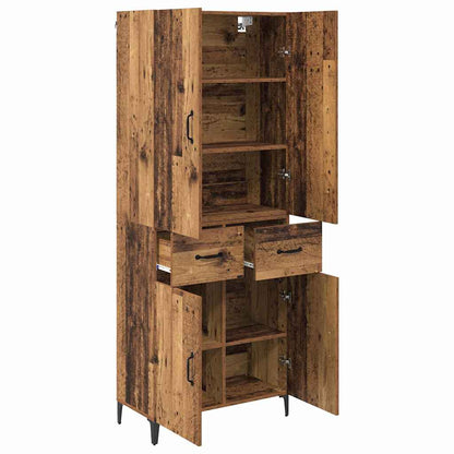 vidaXL Highboard Old Wood 69.5 x 34 x 180 cm Engineered Wood