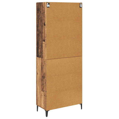 vidaXL Highboard Old Wood 69.5 x 34 x 180 cm Engineered Wood