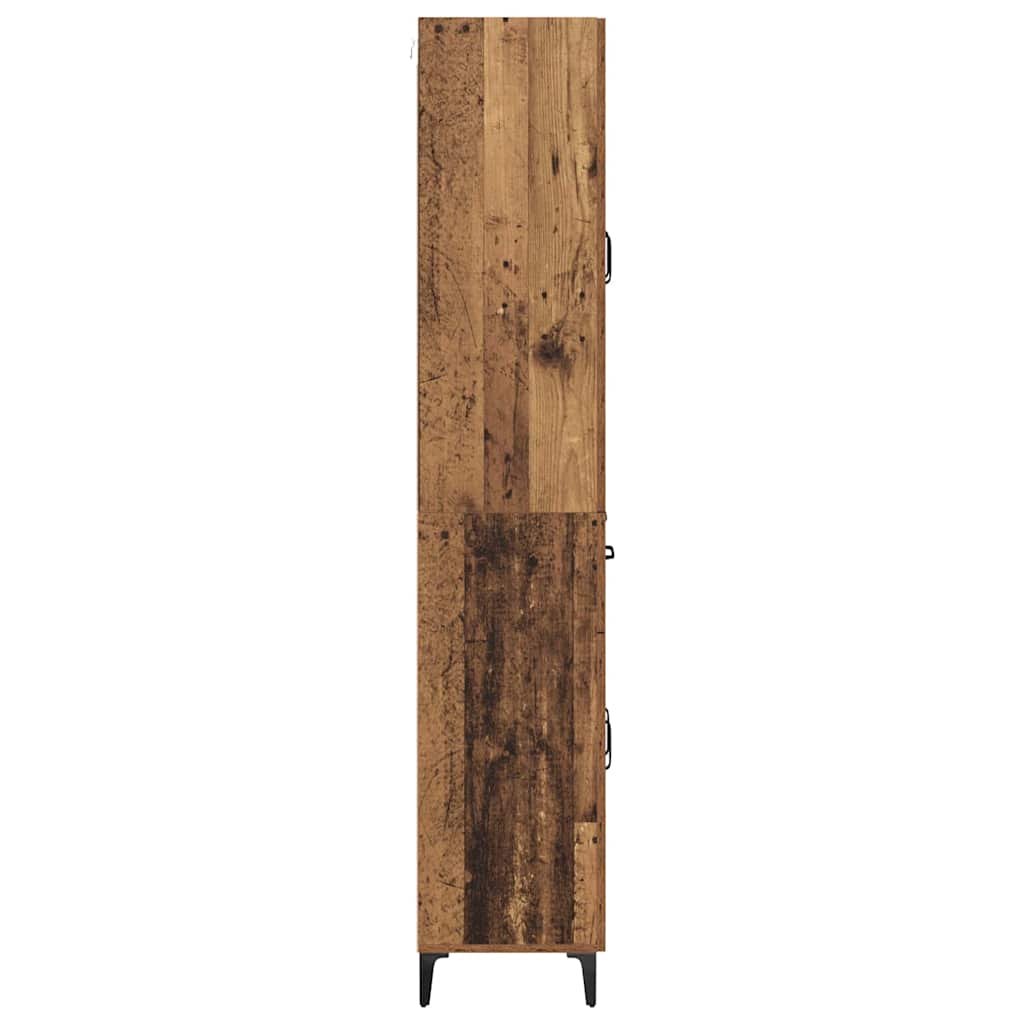 vidaXL Highboard Old Wood 69.5 x 34 x 180 cm Engineered Wood