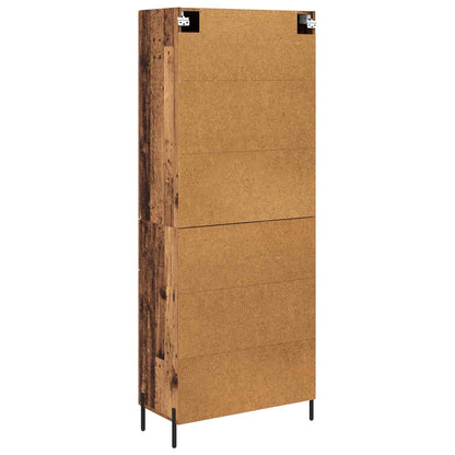 vidaXL Highboard 2 pcs Old Wood Engineered Wood