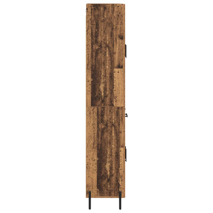 vidaXL Highboard 2 pcs Old Wood Engineered Wood