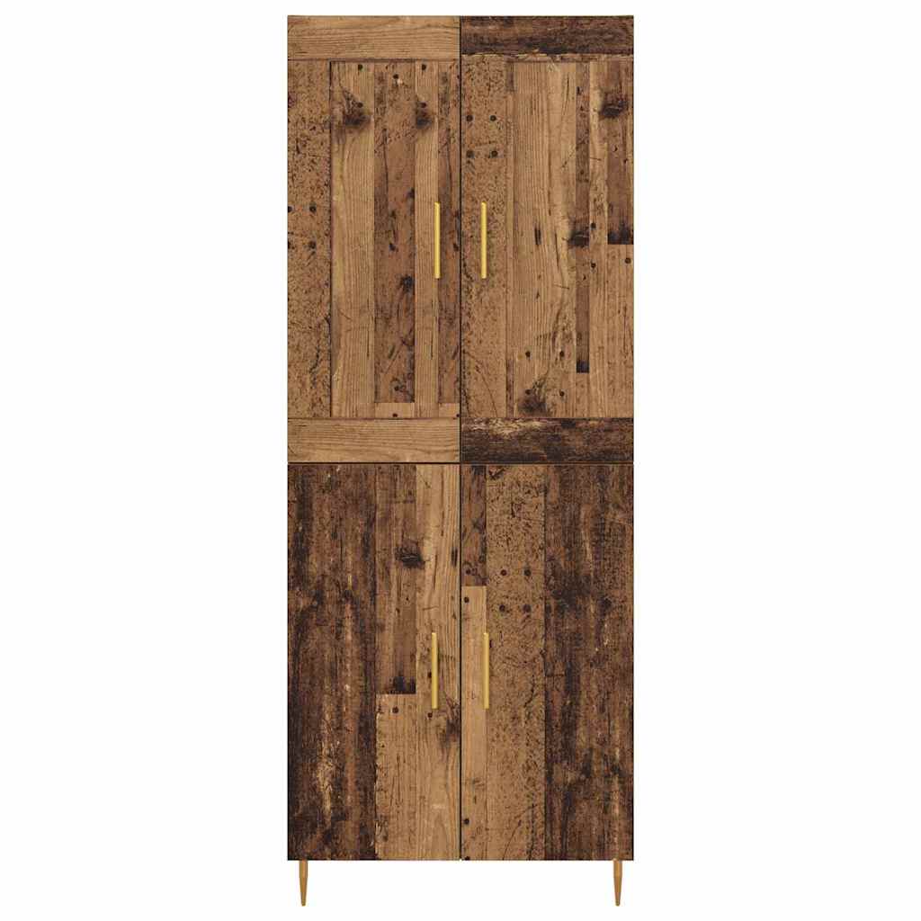 vidaXL Highboard Old Wood 69.5 x 34 x 180 cm Engineered Wood