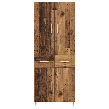 vidaXL Highboard Old Wood 69.5 x 34 x 180 cm Engineered Wood