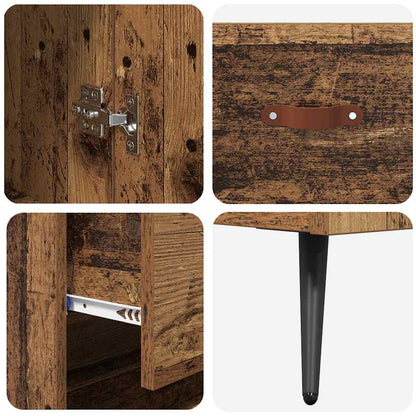 vidaXL Highboard Old Wood 69.5 x 34 x 180 cm Engineered Wood