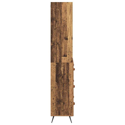 vidaXL Highboard Old Wood 69.5 x 34 x 180 cm Engineered Wood