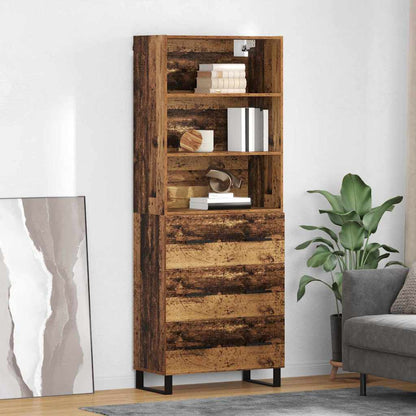 vidaXL Highboard with Drawer 2 pcs Old Wood Engineered Wood