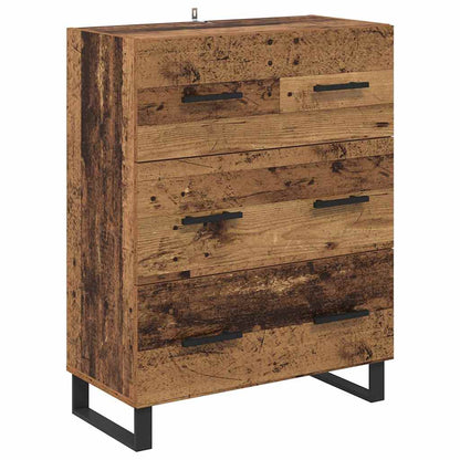 vidaXL Highboard with Drawer 2 pcs Old Wood Engineered Wood