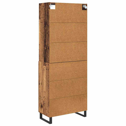 vidaXL Highboard with Drawer 2 pcs Old Wood Engineered Wood