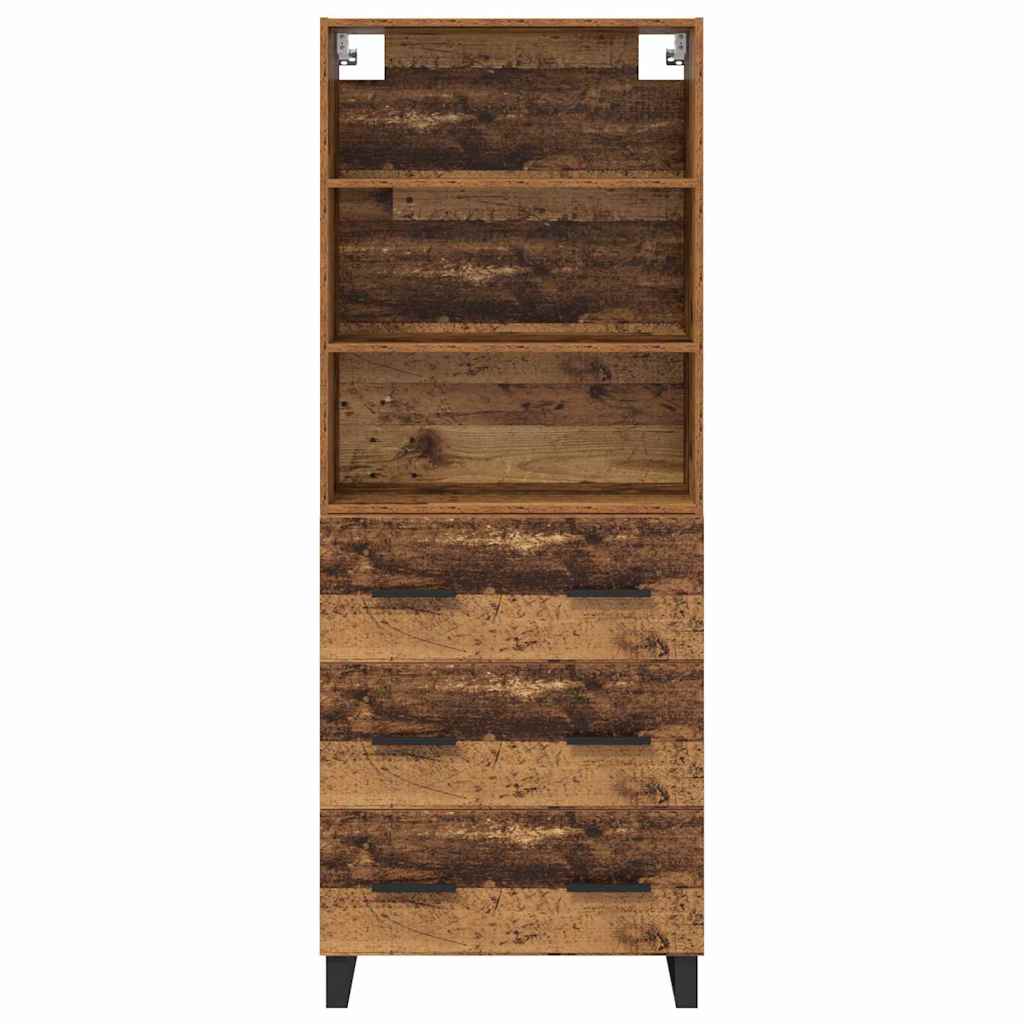 vidaXL Highboard with Drawer 2 pcs Old Wood Engineered Wood