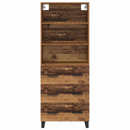 vidaXL Highboard with Drawer 2 pcs Old Wood Engineered Wood