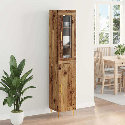 vidaXL Highboard 2 pcs Old Wood Engineered Wood