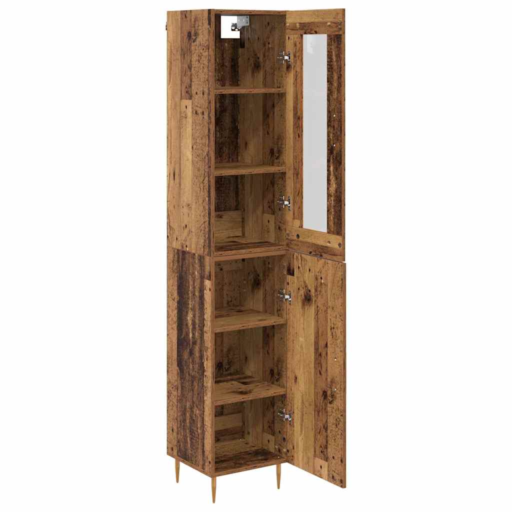 vidaXL Highboard 2 pcs Old Wood Engineered Wood