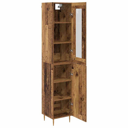 vidaXL Highboard 2 pcs Old Wood Engineered Wood
