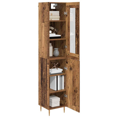 vidaXL Highboard 2 pcs Old Wood Engineered Wood