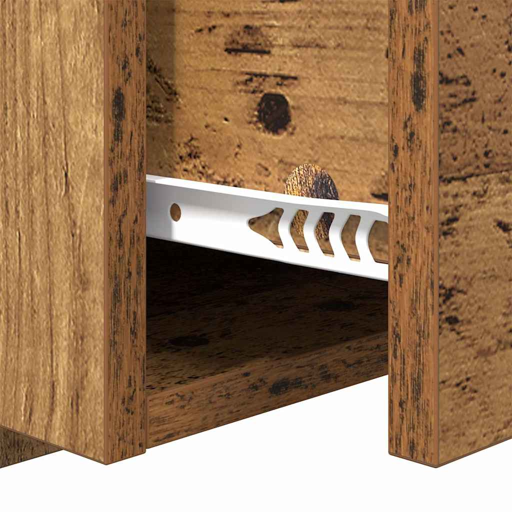 vidaXL Headboard with Cabinet 3 pcs Old Wood Engineered Wood