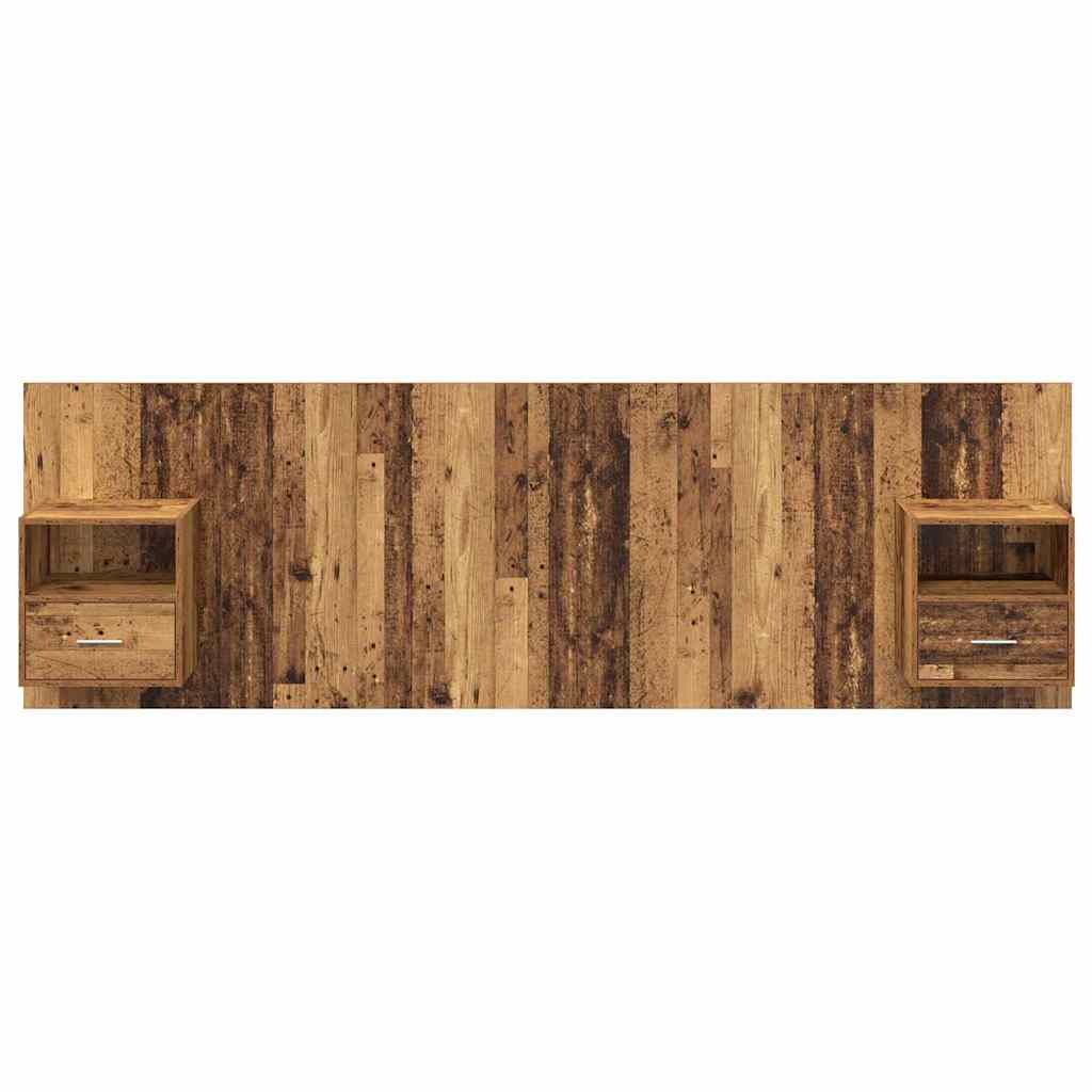 vidaXL Headboard with Cabinet 3 pcs Old Wood Engineered Wood