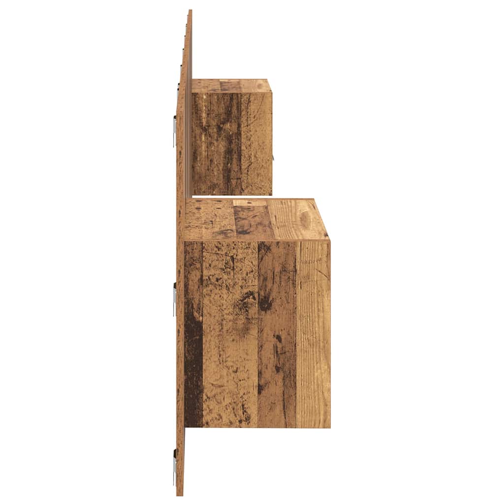 vidaXL Headboard with Cabinet 3 pcs Old Wood Engineered Wood