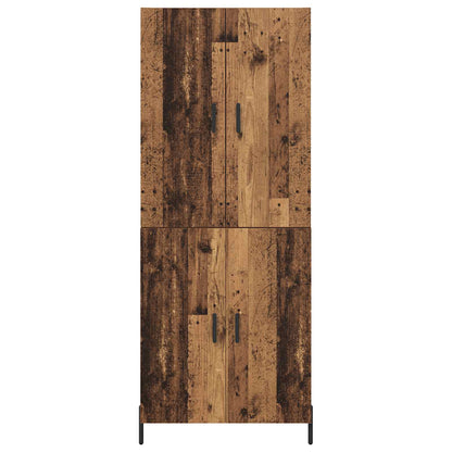 vidaXL Highboard Old Wood 69.5 x 34 x 180 cm Engineered Wood
