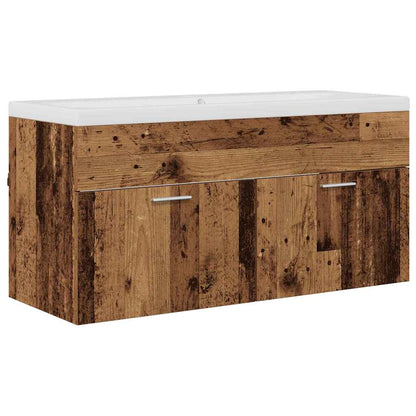 vidaXL Bathroom Cabinet Old Wood 100 x 38.5 x 46 cm Engineered Wood