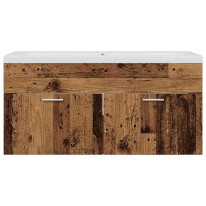 vidaXL Bathroom Cabinet Old Wood 100 x 38.5 x 46 cm Engineered Wood