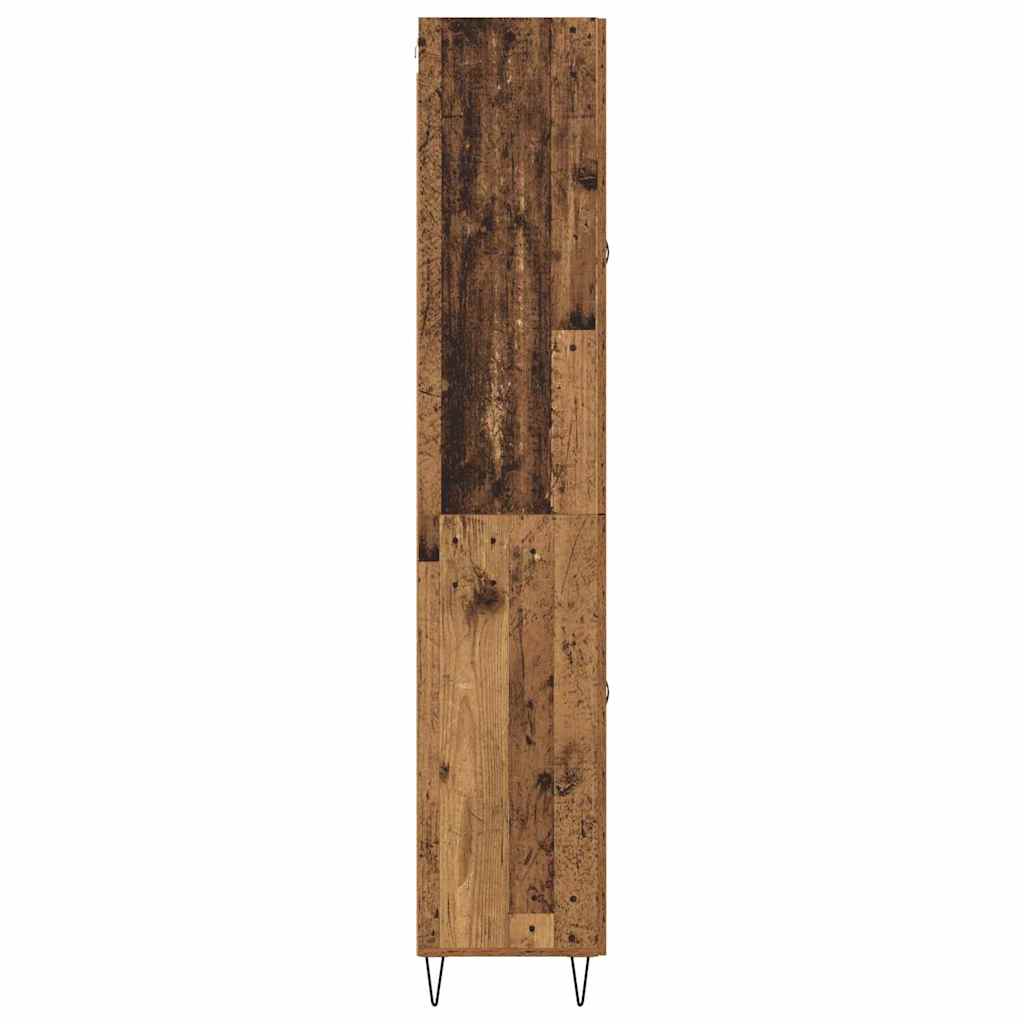 vidaXL Highboard Old Wood 69.5 x 34 x 180 cm Engineered Wood
