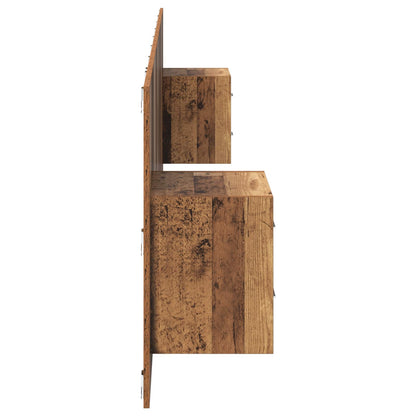 vidaXL Headboard with Cabinet 3 pcs Old Wood Engineered Wood