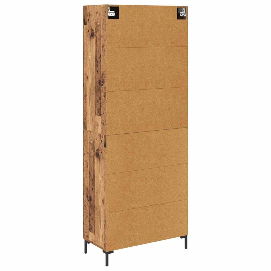 vidaXL Highboard Old Wood 69.5 x 34 x 180 cm Engineered Wood