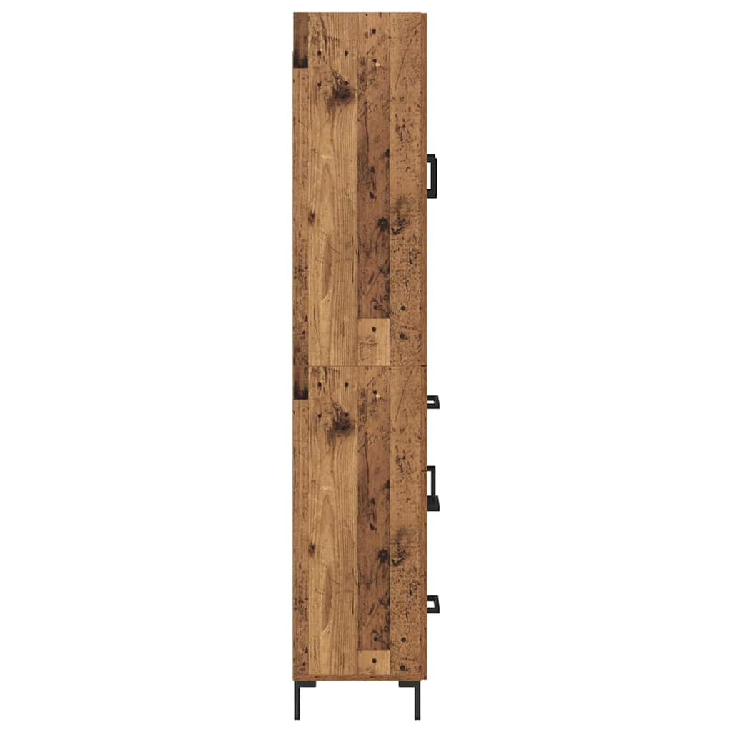 vidaXL Highboard Old Wood 69.5 x 34 x 180 cm Engineered Wood