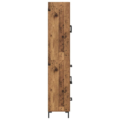 vidaXL Highboard Old Wood 69.5 x 34 x 180 cm Engineered Wood