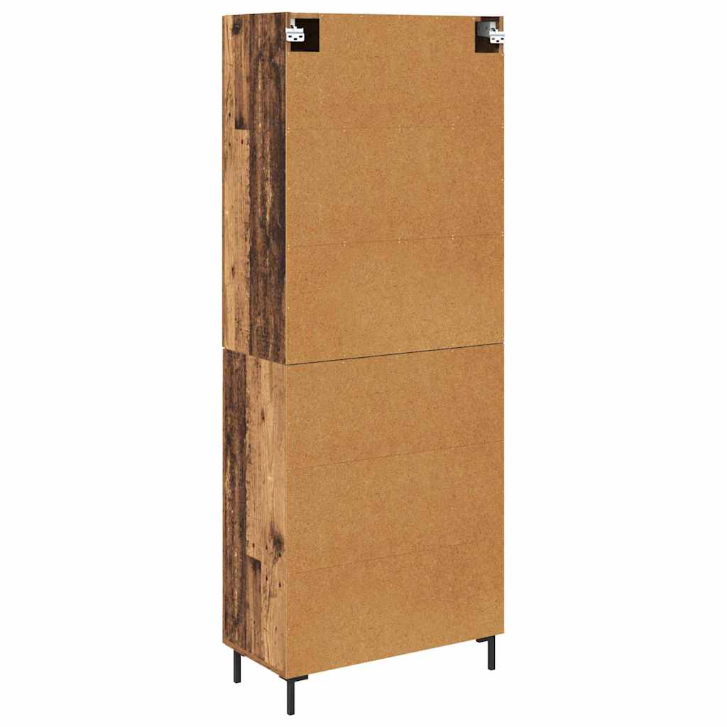 vidaXL Highboard 2 pcs Old Wood Engineered Wood