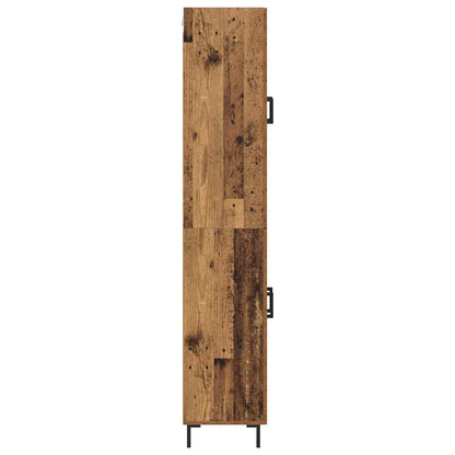 vidaXL Highboard 2 pcs Old Wood Engineered Wood