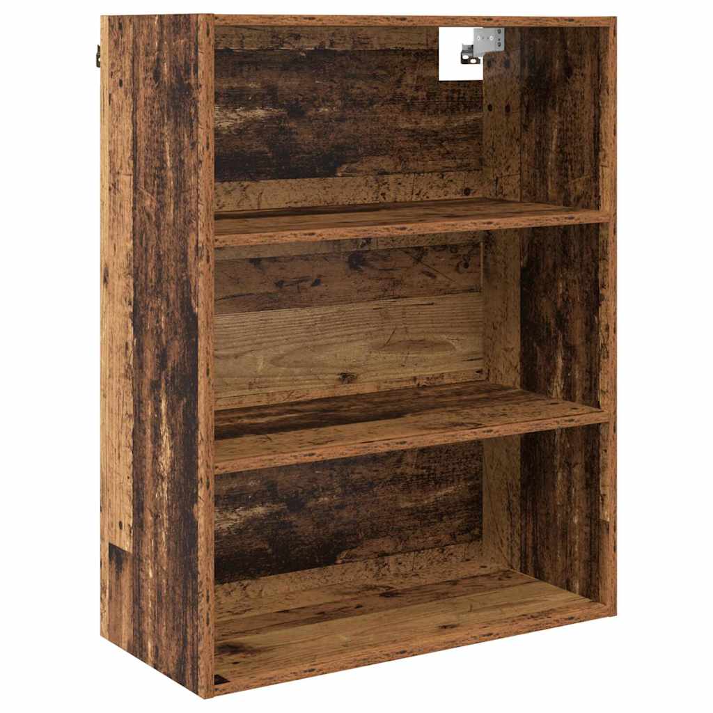 vidaXL Highboard Old Wood 69.5 x 34 x 180 cm Engineered Wood and Glass