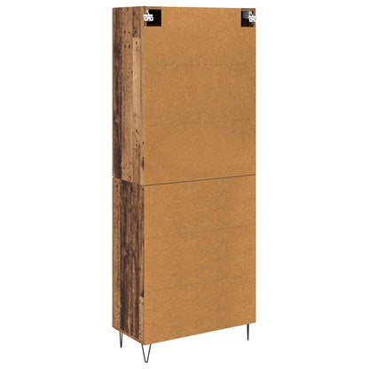 vidaXL Highboard Old Wood 69.5 x 34 x 180 cm Engineered Wood